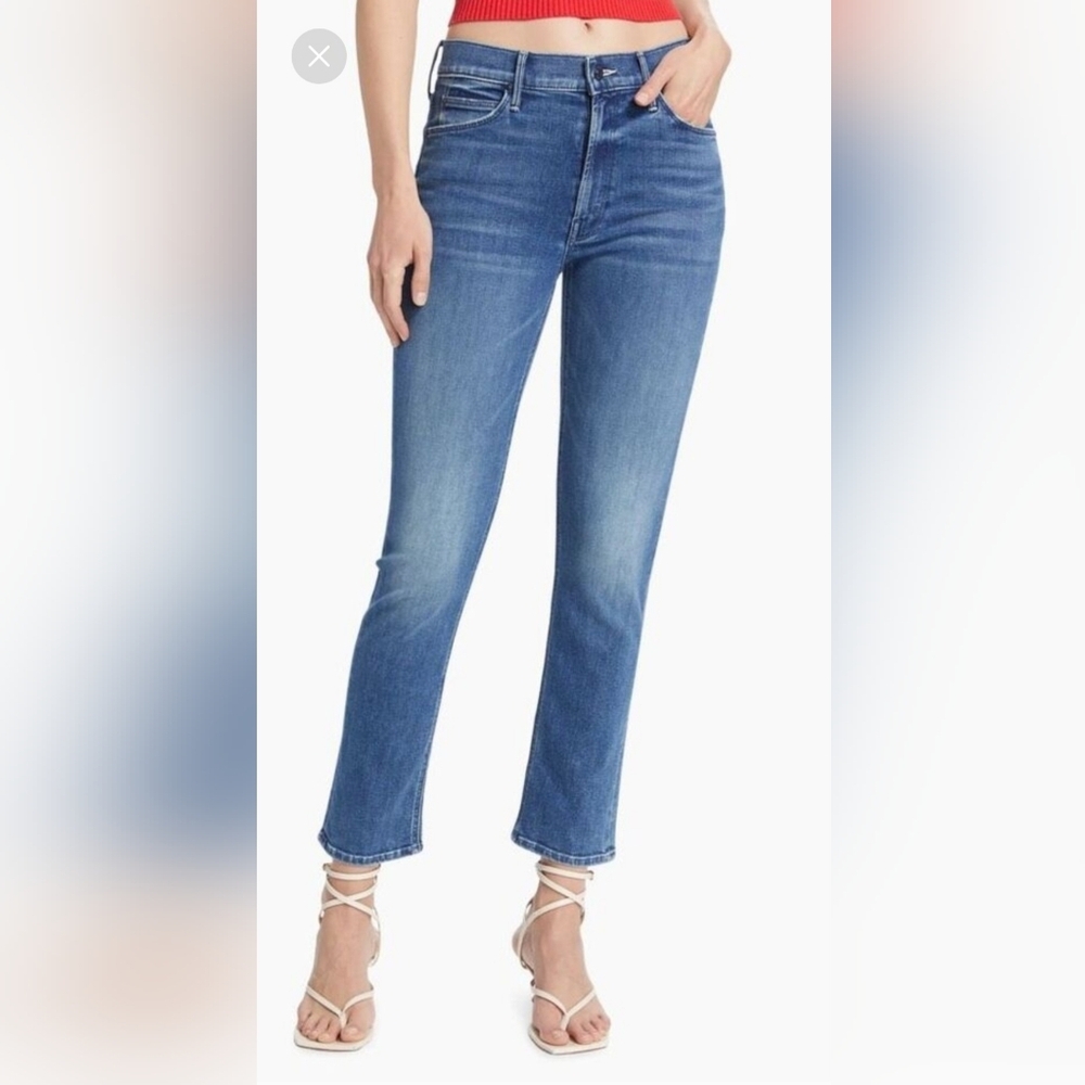 Mother Mid Rise Dazzler Ankle Jeans Size 25 Wish On A Star